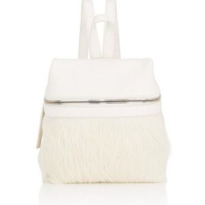 Kara White Small Calf Hair & Leather Backpack